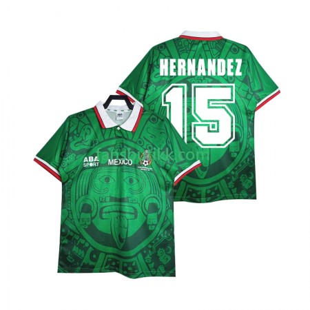Fotballdrakt Mexico HERNANDEZ 15 Retro Hjemmetrøye 1998 Kortermet